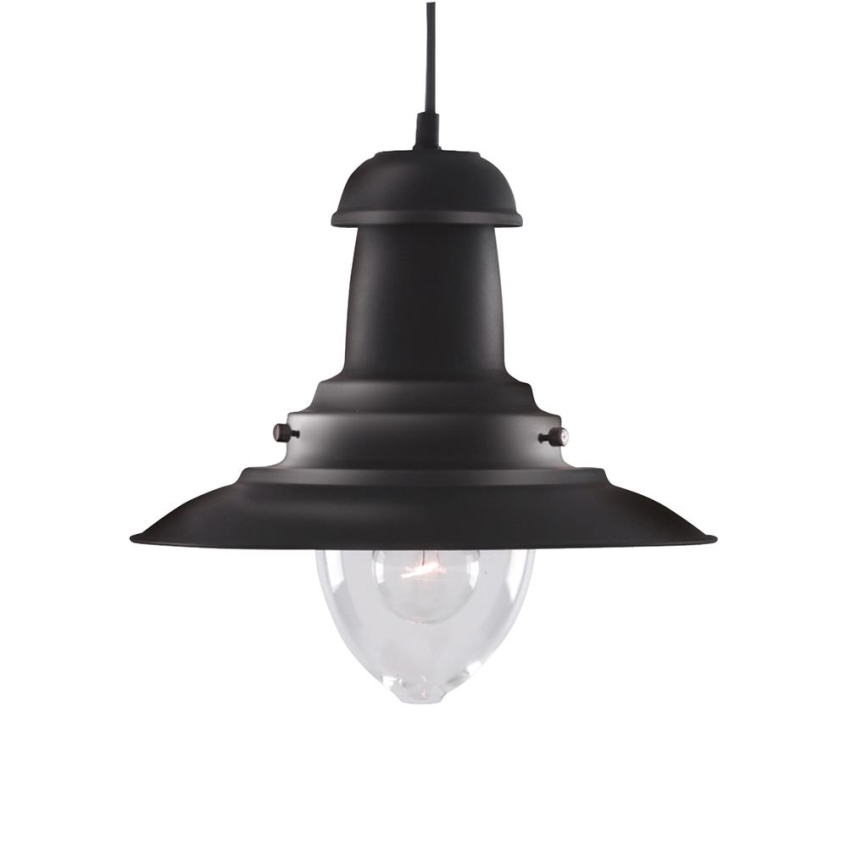 Searchlight - Hanglamp met kabel FISHERMAN 1xE27/60W/230V zwart