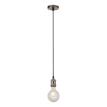 Searchlight - Hanglamp met kabel SUSPENSION 1xE27/60W/230V zilverkleurig