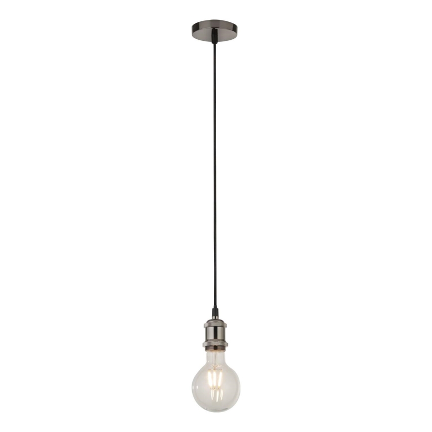 Searchlight - Hanglamp met kabel SUSPENSION 1xE27/60W/230V zilverkleurig