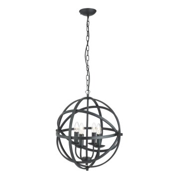 Searchlight - Kroonluchter aan ketting ORBIT 4xE14/60W/230V zwart