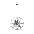 Searchlight - Kroonluchter aan ketting ORBIT 8xE14/60W/230V zwart
