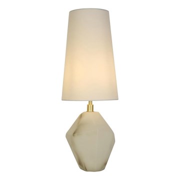 Searchlight - Lampe de table APEX 1xE27/60W/230V blanche/grise