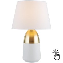 Searchlight - Lampe de table TOUCH 1xE14/40W/230V blanc/doré