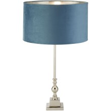 Searchlight - Lampe de table WHITBY 1xE27/60W/230V bleu/chrome