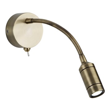 Searchlight - LED Flexibel klein lamp ADJU LED/1W/230V messing