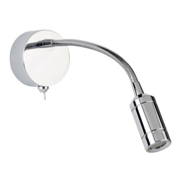Searchlight - LED Flexibel klein lampje ADJU LED/1W/230V glanzend chroom