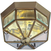 Searchlight - Plafondlamp FLUSH 2xE14/60W/230V messing