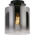Searchlight - Plafonnier SWEDEN 1xE27/60W/230V Ø 22 cm noir/fumé