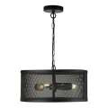 Searchlight - Suspension avec chaîne FISHNET 3xE27/60W/230V noir