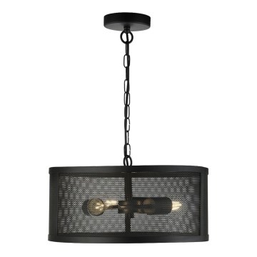 Searchlight - Suspension avec chaîne FISHNET 3xE27/60W/230V noir