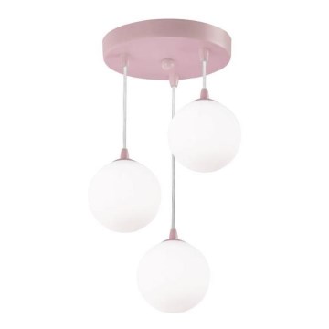 Searchlight - Suspension filaire NOVELTY 3xG9/33W/230V rose