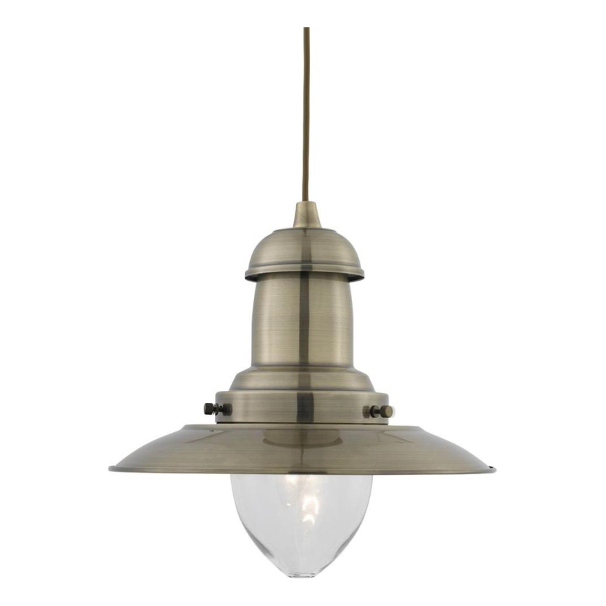 Searchlight - Suspension sur câble FISHERMAN 1xE27/60W/230V laiton