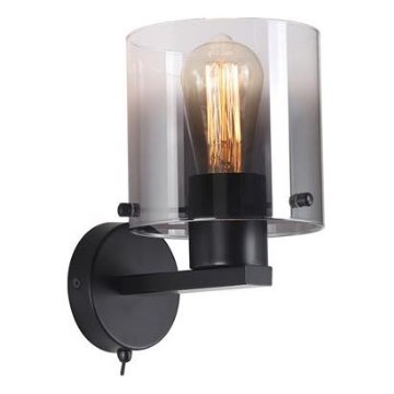 Searchlight - Wandlamp SWEDEN 1xE27/60W/230V zwart/gerookt