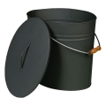 Seau à cendres avec couvercle 24 l anthracite