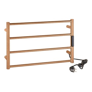 Sèche-serviettes électrique 56x37 63 W inox/cuivré