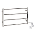 Sèche-serviettes électrique 56x37 cm 63W en inox