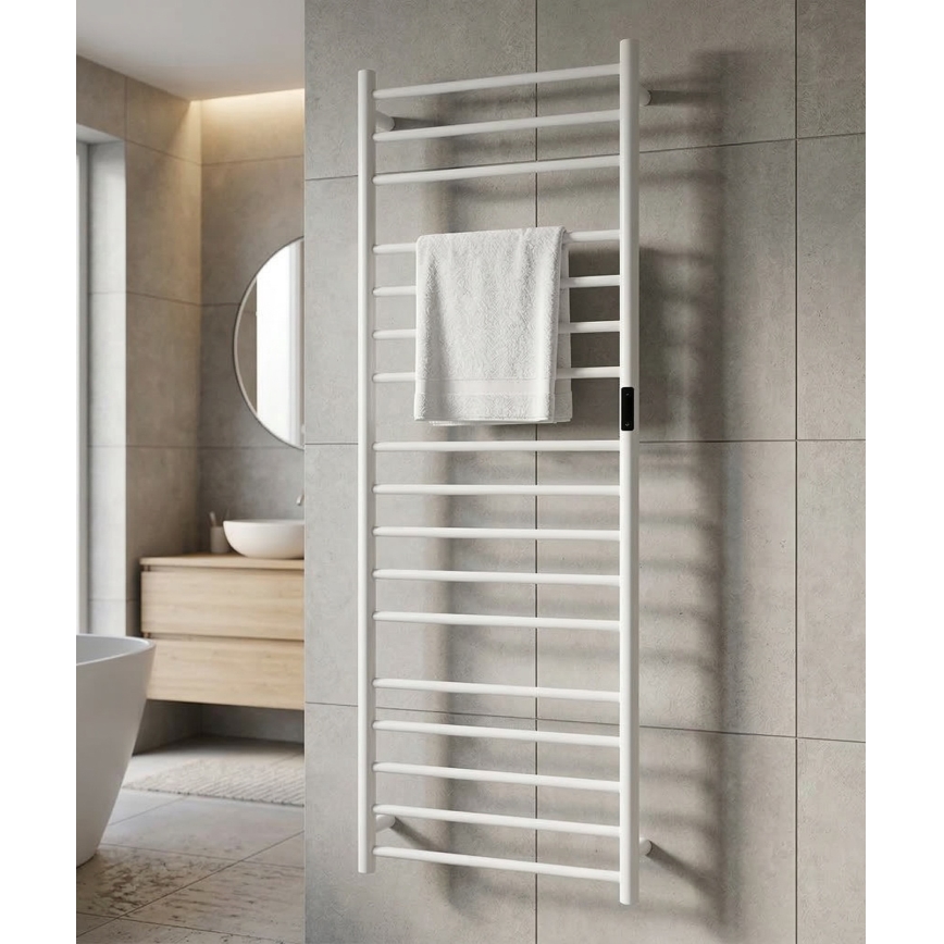 Sèche-serviettes électrique 60x168 cm 285W inox/blanc