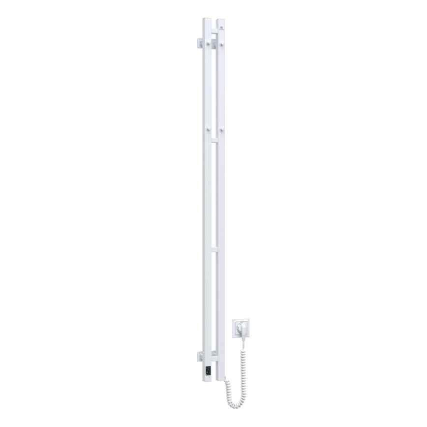 Sèche-serviettes électrique avec thermostat SILOUETTE 106W 150x9cm, blanc, côté droit