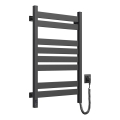 Sèche-serviettes électrique LARGO 168 W 80 x 50 cm avec thermostat, noir, version droite