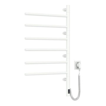 Sèche-serviettes électrique pivotant avec thermostat ARABESQUE 105 W 80 x 49 cm blanc