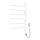 Sèche-serviettes électrique pivotant avec thermostat ARABESQUE 105 W 80 x 49 cm blanc