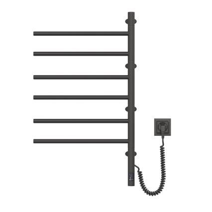 Sèche-serviettes électrique pivotant avec thermostat ARABESQUE 105 W 82 x 49 cm noir