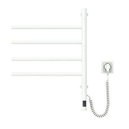 Sèche-serviettes électrique pivotant avec thermostat ARABESQUE 60W 65x49 cm blanc