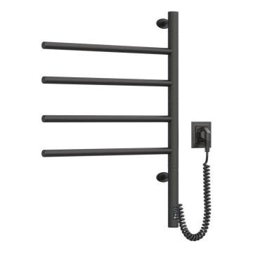 Sèche-serviettes électrique pivotant avec thermostat ARABESQUE 60W 65x49 cm  noir