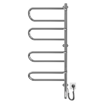 Sèche-serviettes électrique pivotant ELECTRA 120W/230V 100x44,5 cm inox/chrome, version droite