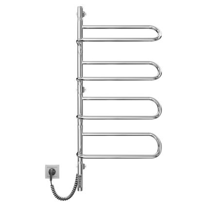 Sèche-serviettes électrique pivotant ELECTRA 120W/230V 102,5x47,5 cm inox/chrome version gauche