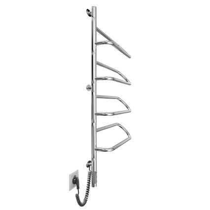 Sèche-serviettes électrique pivotant ELECTRA 120W/230V 102,5x47,5 cm inox/chrome version gauche