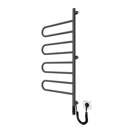 Sèche-serviettes électrique pivotant TRISTAR 105W/230V 102,5x44,5 cm IP44 inox/noir
