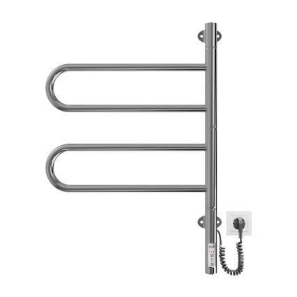 Sèche-serviettes électrique pivotant TRISTAR 75W/230V 60x44,5 cm IP44 inox/chrome brillant