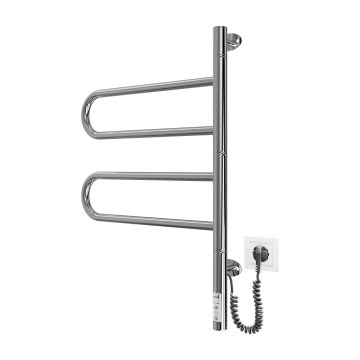 Sèche-serviettes électrique pivotant TRISTAR 75W/230V 60x44,5 cm IP44 inox/chrome brillant