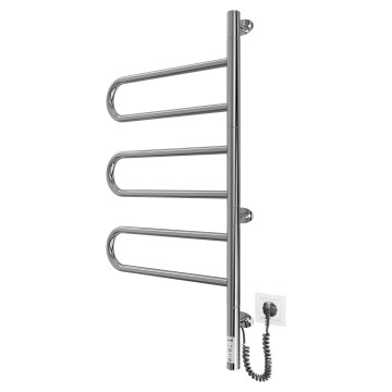 Sèche-serviettes électrique pivotant TRISTAR 80W/230V 80x44,5 cm IP44 inox/chrome poli