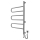 Sèche-serviettes électrique pivotant TRISTAR 80W/230V 82,5x44,5 cm IP44 inox/chrome brillant