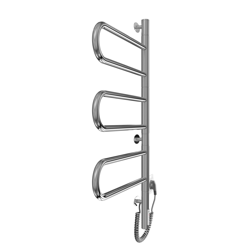Sèche-serviettes électrique pivotant TRISTAR 80W/230V 82,5x44,5 cm IP44 inox/chrome brillant