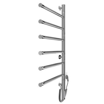 Sèche-serviettes électrique pivotant VEER 80W/230V 80 x 44,5 cm inox/chrome brillant