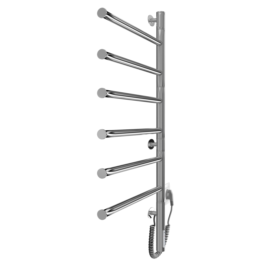 Sèche-serviettes électrique pivotant VEER 80W/230V 80 x 44,5 cm inox/chrome brillant