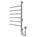 Sèche-serviettes électrique pivotant VEER 80W/230V 82,5x44,5 cm inox/chrome brillant