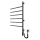 Sèche-serviettes électrique pivotant VEER 80W/230V 82,5x44,5 cm inox/noir