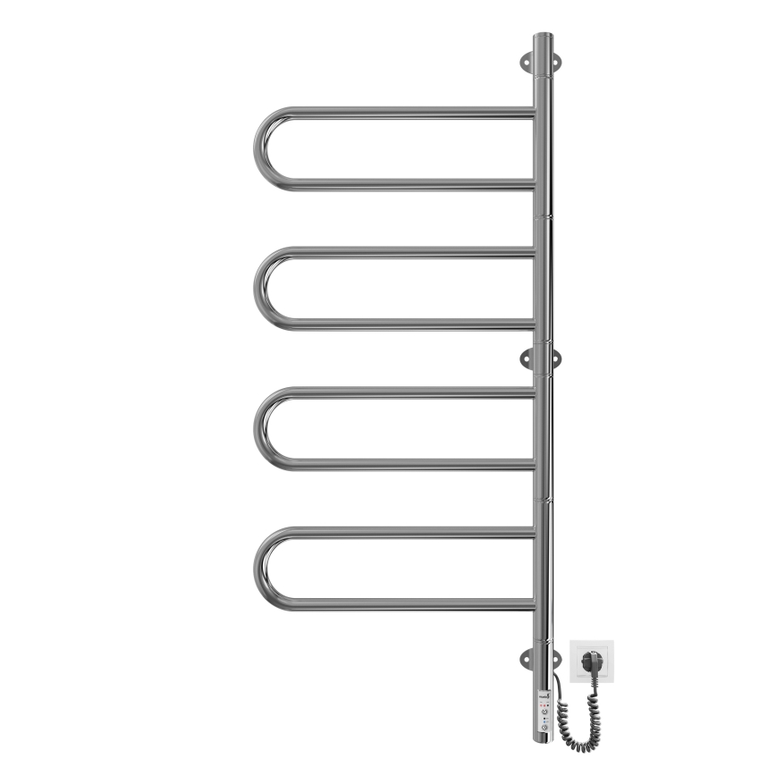 Sèche-serviettes électrique pivotant TRISTAR 105W/230V 100x44,5cm IP44 inox/chrome brillant