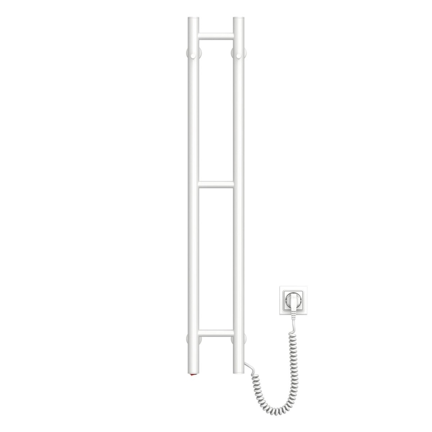 Sèche-serviettes électrique SILOUETTE 46W 100x16 cm, blanc, côté droit