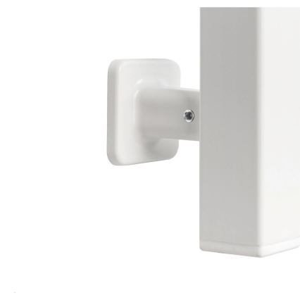 Sèche-serviettes en échelle pour salle de bains AVANGARD avec thermostat, 300W/230V, 50,6 cm, IP44, blanc, raccordement à gauche, profil carré