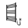Sèche-serviettes en échelle pour salle de bains HF GREENWICH 100W/230V 57x43 cm noir, raccordement droit, profil rond