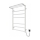 Sèche-serviettes en échelle pour salle de bains HOME 95W/230V 77x53 cm inox/blanc droit