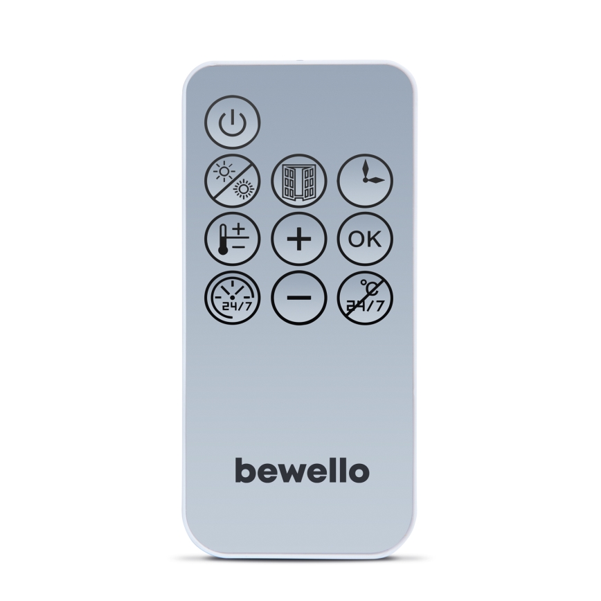 Sèche-serviettes mural 2000 W/230 V IP22 blanc + télécommande