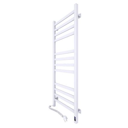 Sèche-serviettes pour salle de bains AVANGARD 227 W 120 x 48 cm, blanc, version gauche, avec thermostat