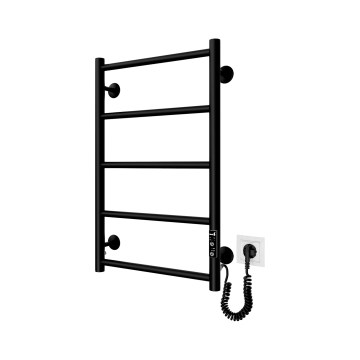 Sèche-serviettes pour salle de bains CLASSIC 65 W/230 V 65 x 43 cm inox/noir, raccordement droit