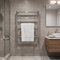 Sèche-serviettes pour salle de bains INOX FLAT 122W/230V 57x43 cm inox/chrome brillant